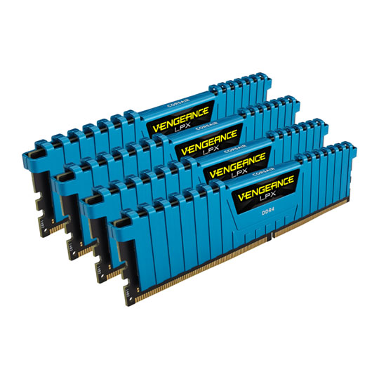 Corsair 16GB DDR4 Blue Vengeance LPX 3000MHz Memory Kit 4x4GB : image 1
