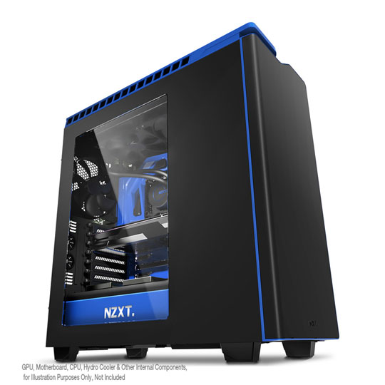 NZXT H440 Black/Blue Windowed PC Gaming Case - New Edition LN68978