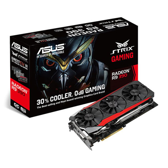 ASUS STRIX Radeon R9 390 Gaming OC 8GB AMD Graphics Card : image 1