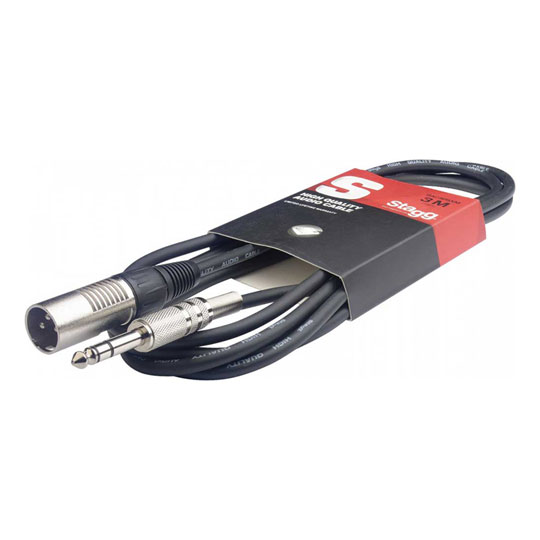 Stagg 3m XLR (m) cable - Stereo Jack (m)