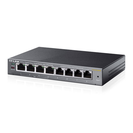 tp-link 8 Port Gigabit 4 PoE Easy Smart Desktop Switch TL-SG108PE
