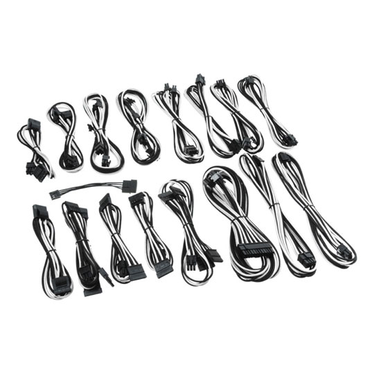 C-Series AXi, HXi & RM PSU Premium Black/White Cable Kit from CableMod : image 1