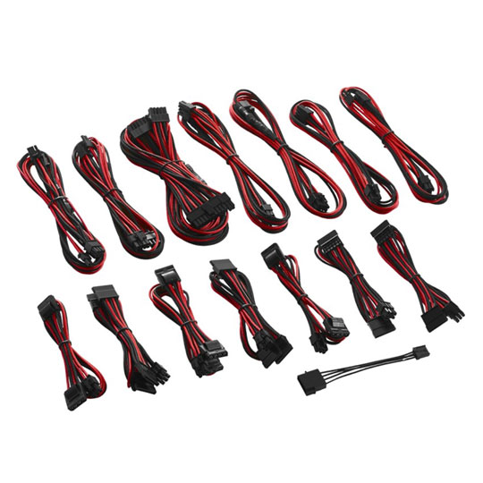 Red Rmi Cable C-Series RMi & RMx PSU Premium Black/Red Cable Kit from CableMod ...