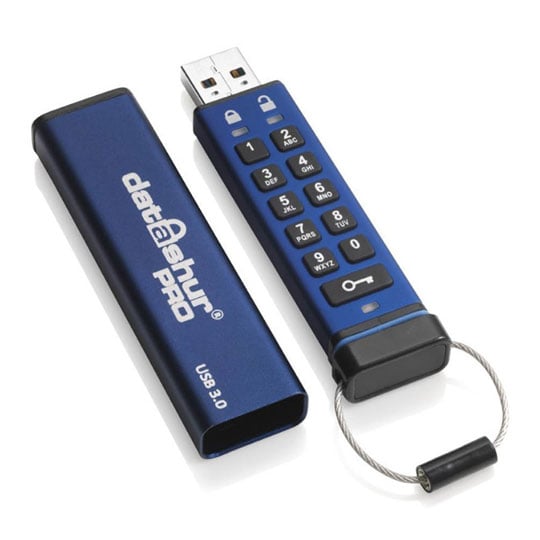 iStorage 64GB datAshur Pro 256bit Encypted USB Memory Stick IS-FL-DA3-256-64