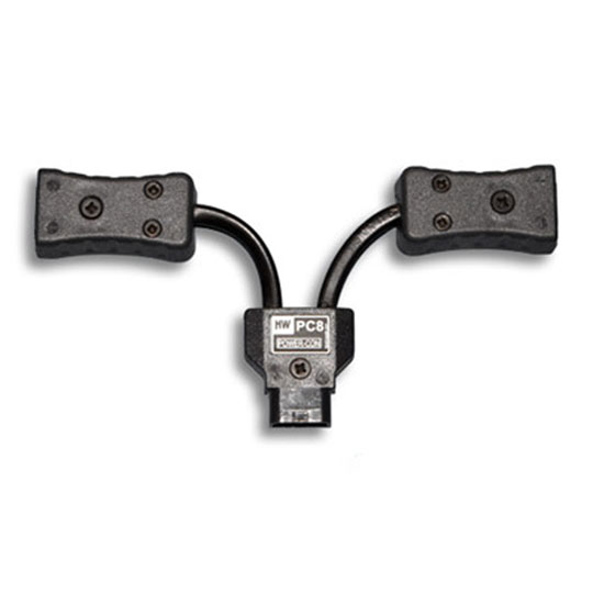 Hawkwoods PC-8 - 6cm Power-Con 2-pin Plug (male) - 2-way Power-Con (female)