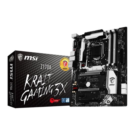 MSI Intel Z170A KRAIT GAMING 3X Skylake ATX Motherboard LN71421 SCAN UK
