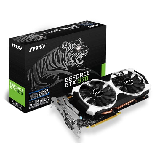 MSI GeForce GTX 970 Black White OC Graphics Card 4GB LN71840 - GTX