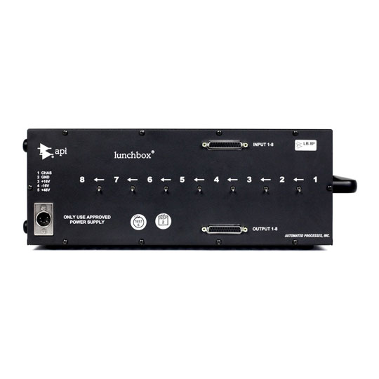 API Lunchbox 8HC - 8 Slot High Current lunchbox with Phantom power and DB25 connectivity
