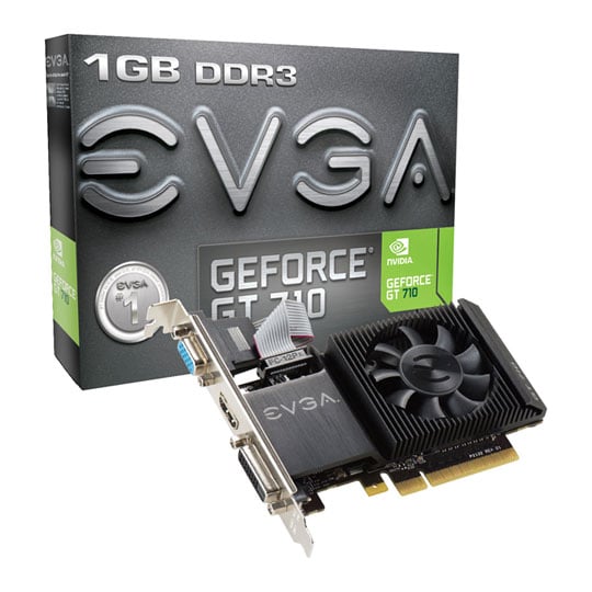 EVGA GeForce GT710 Low Profile Single Slot Graphics Card 1GB