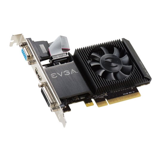 EVGA GeForce GT710 Low Profile Single Slot Graphics Card 1GB : image 2