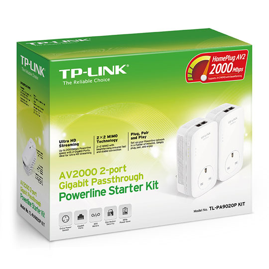 Gigabit Homeplug 2-Port Passthrough Gigabit Powerline Twin Pack from TP LINK : image 4