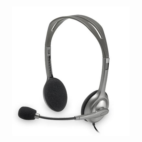 Logitech H110 Stereo Headset with Microphone for Skype/Telephony Noise Cancelling : image 1