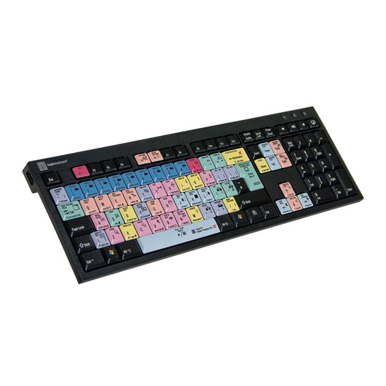 Logickeyboard Astra - PC Backlit Keyboard, Premiere Pro CC, USB 2.0, Colour Code