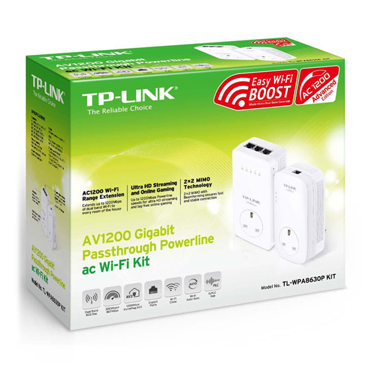 TP Link TL-WPA8630P Gigabit Mains Powerline Pass through WiFi kit : image 2