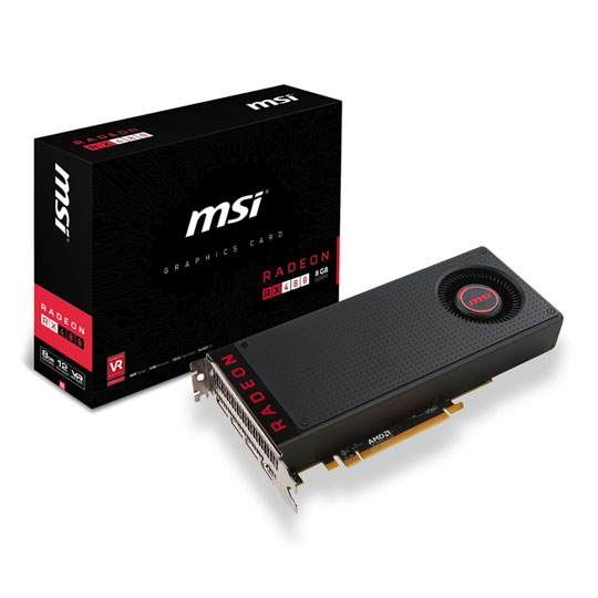 MSI Radeon RX480 AMD Polaris 8GB Graphics Card LN73046 - RX 480 8G