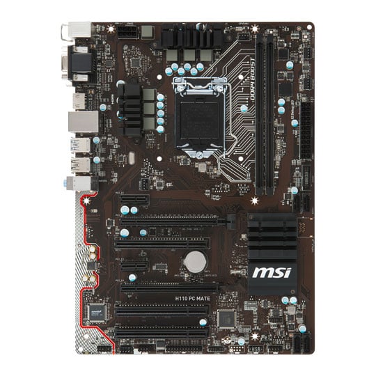 MSI Intel H110 PC MATE Skylake ATX Motherboard : image 3