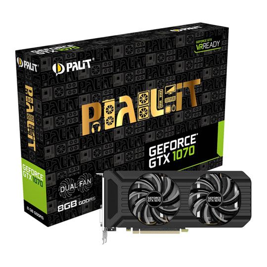 Palit NVIDIA GeForce GTX 1070 8GB DUAL Graphics Card LN73737