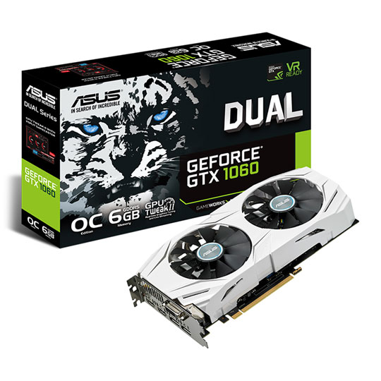 ASUS NVIDIA GeForce GTX 1060 6GB DUAL OC Graphics Card LN73871