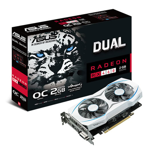 ASUS Radeon RX460 DUAL OC 2GB AMD Graphics Card : image 1
