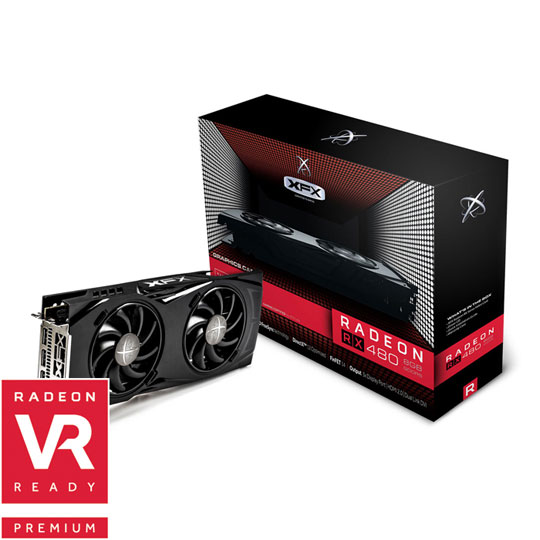 XFX RX 480 GTR Black Overclocked 8GB AMD Graphics Card LN74030