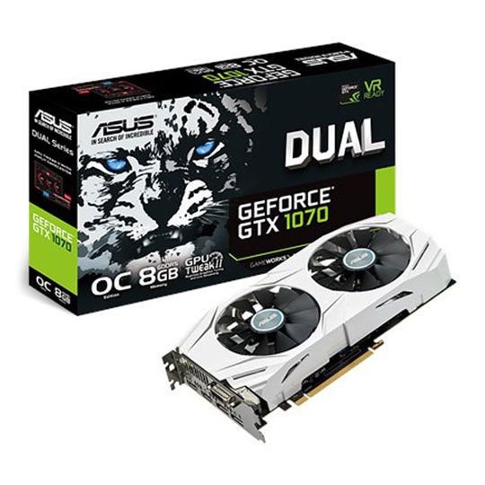 ASUS GeForce GTX 1070 ホワイトモデル ASUS NVIDIA GeForce GTX 1070 8GB DUAL OC White LN74252 - DUAL