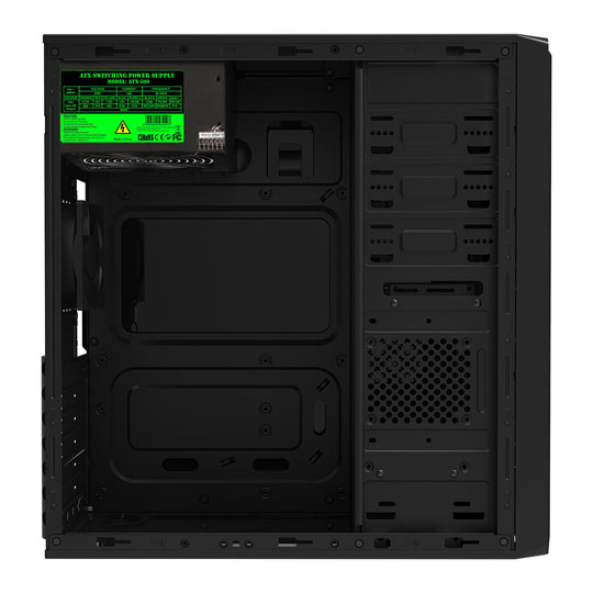 CiT Jet Stream Black/Silver PC Gaming Case with 500w PSU : image 3