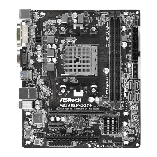 Asrock AMD FM2+ A68M DG3+ Micro ATX Motherboard LN74688 - FM2A68M-DG3 ...