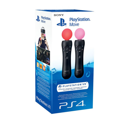 Sony Move Controllers for use with PSVR Headset Twin Pack LN75137 P4AEMCSNY92426 SCAN UK