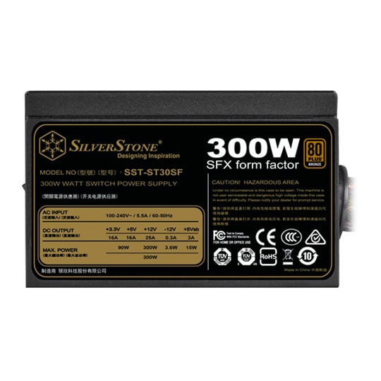 Silverstone SFX Series ST30SF 300W SFX 80+ Bronze PSU : image 4