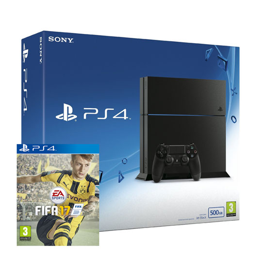 PS4 500GB rev C with FIFA 17 Standard Edition LN75533