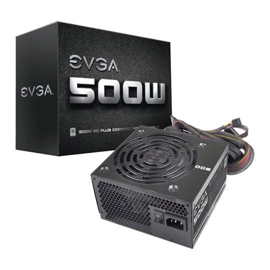 EVGA 500W 80+ ATX Power Supply/PSU 100-W1-0500-K3 : image 1