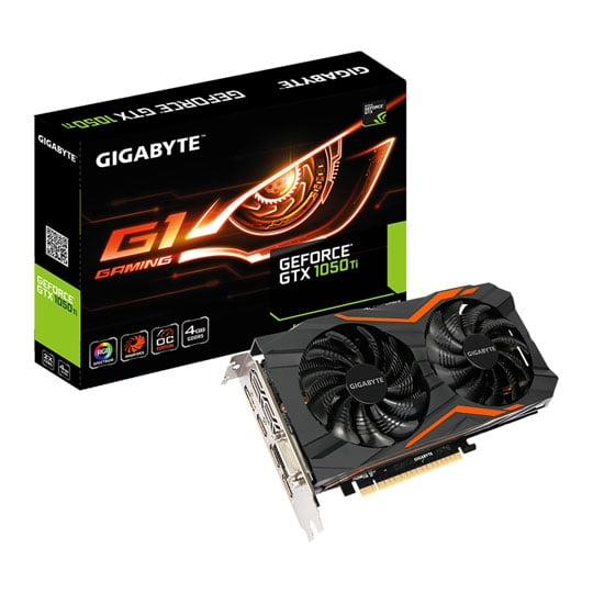 Gigabyte NVIDIA GeForce GTX 1050 Ti 4GB G1 GAMING Graphics Card