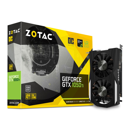 Zotac NVIDIA GeForce GTX 1050 Ti 4GB OC Graphics Card LN75997 ZT P10510B 10L SCAN UK