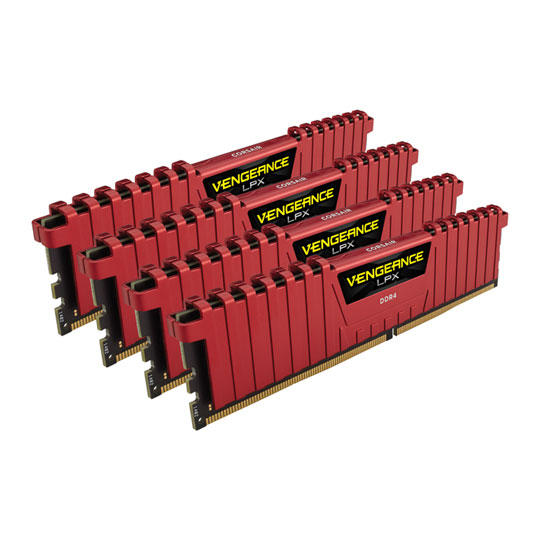 Corsair Vengeance LPX Red 32GB DDR4 3400 Memory Kit 4x 8GB LN76020