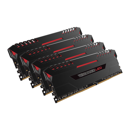 Corsair Vengeance Red LED 32GB DDR4 3200 Memory Kit 4x 8GB LN76023