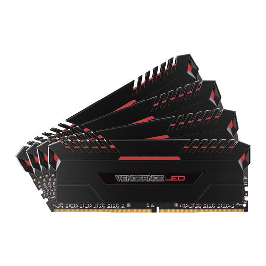 Corsair Vengeance Red LED 32GB DDR4 3200 Memory Kit 4x 8GB : image 2