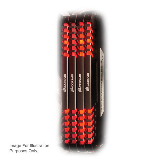 Corsair Vengeance Red LED 32GB DDR4 3200 Memory Kit 4x 8GB : image 4