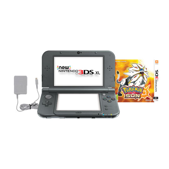 Pokemon Sun with New 3DS XL Solgaleo & Lunala Console and Power