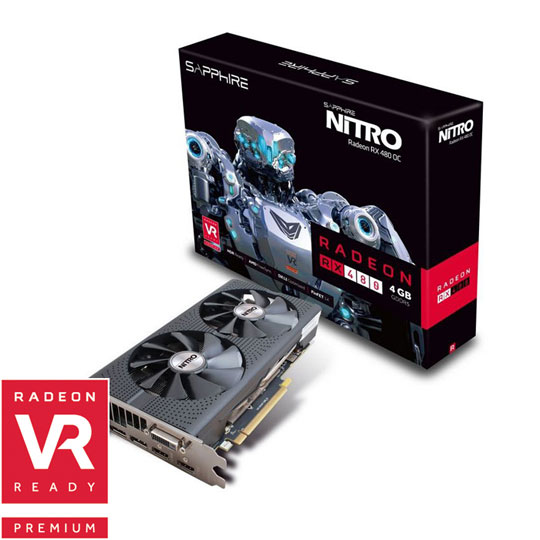 Sapphire NITRO Radeon RX 480 GDDR5 4GB Graphics Card : image 1