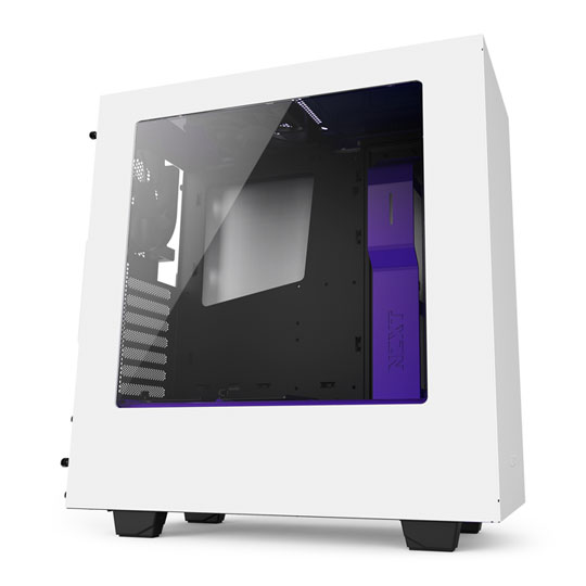 Source 340 NZXT White/Purple Compact Mid Tower Case : image 1