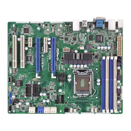 E3-C224 AsRock Xeon Server Workstation Motherboard : image 1