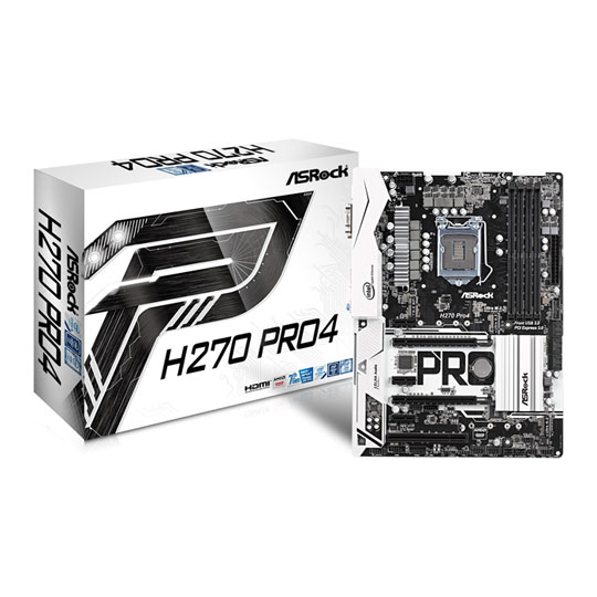 Asrock Intel H270 Pro4 Kaby Lake ATX Motherboard : image 1