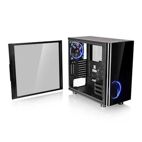 View 31 Thermaltake Tempered Glass Blue LED PC Gaming Case : image 1