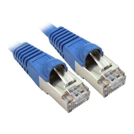Scan 0.25m Cat6a LSZH RJ45 Blue Moulded Snagless Ethernet Cable