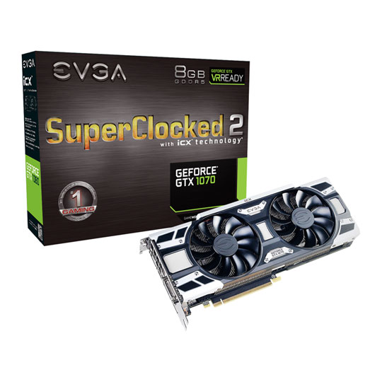 EVGA NVIDIA GeForce GTX 1070 SC 2 Gaming iCX Cooler LN78851 - 08G
