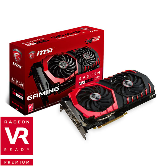 MSI AMD Radeon RX480 GAMING 8GB Polaris Graphics Card