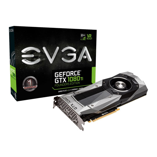 2x EVGA GeForce GTX 1080 Ti Founders SLi Bundle (Pair of Cards