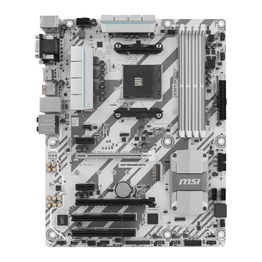 MSI AMD AM4 Ryzen B350 TOMAHAWK ARCTIC ATX Motherboard : image 3