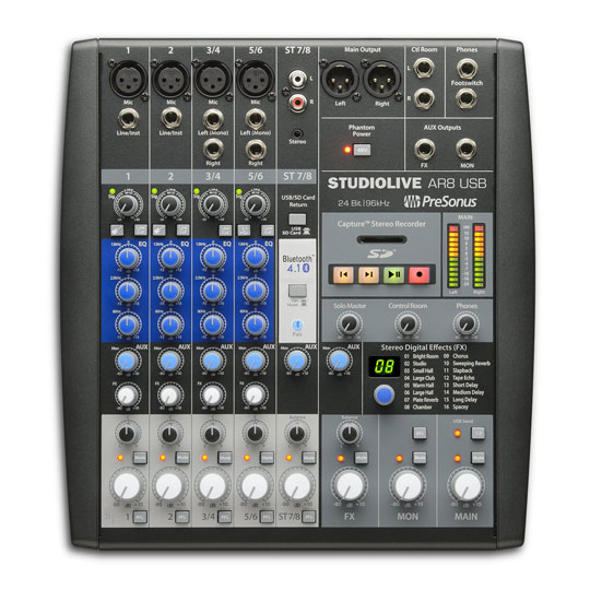 PreSonus StudioLive AR8 8 Channel Hybrid Mixer : image 1