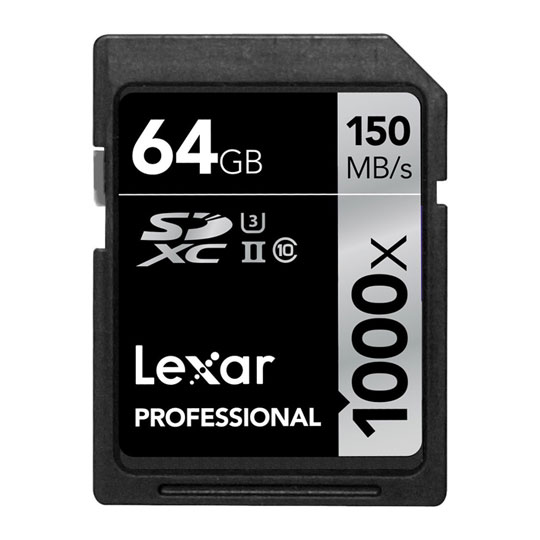 Lexar 64GB 1000x SDXC UHS-II Memory Card : image 1